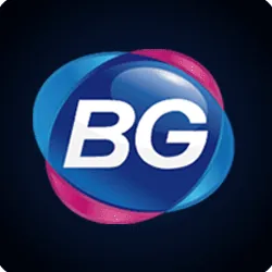 ตราค่ายบนปก โลโก้ตัวอักษร BG ในวงกลมสีน้ำเงิน ในหน้ารวมเกม