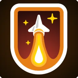 ตราค่ายบนปก โลโก้จรวดในโล่สีน้ำตาลแดง ในหน้ารวมเกม
