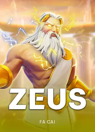 ปกเกมสล็อต Zeus ค่าย Fa Chai เทพซุสผมขาวบนพื้นทอง ในหน้านี้