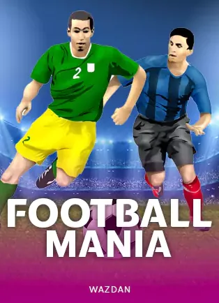 ปกเกมสล็อต Football Mania ค่าย Wazdan นักฟุตบอลสองคนบนสนามหญ้า ในหน้านี้